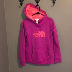 North face pink and peach women’s hoodie